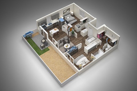 Prescott Floorplan 2 bedroom Zora Encanto